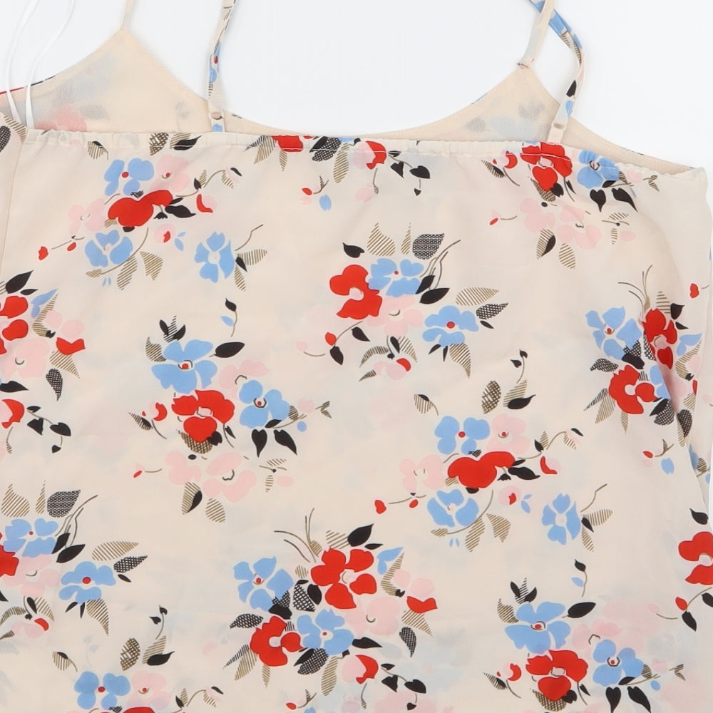 Oasis Womens Beige Floral  Camisole Tank Size 10