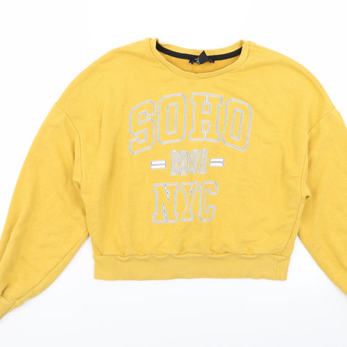 New Look Girls Yellow   Pullover Jumper Size 10-11 Years