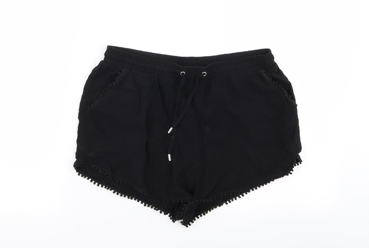 New Look Womens Black   Hot Pants Shorts Size 12 - Stretch waistband