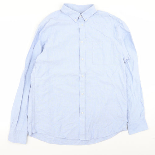 MVP Mens Blue    Dress Shirt Size L