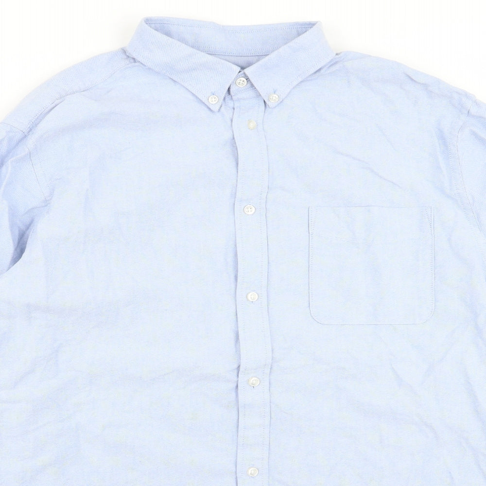 MVP Mens Blue    Dress Shirt Size L