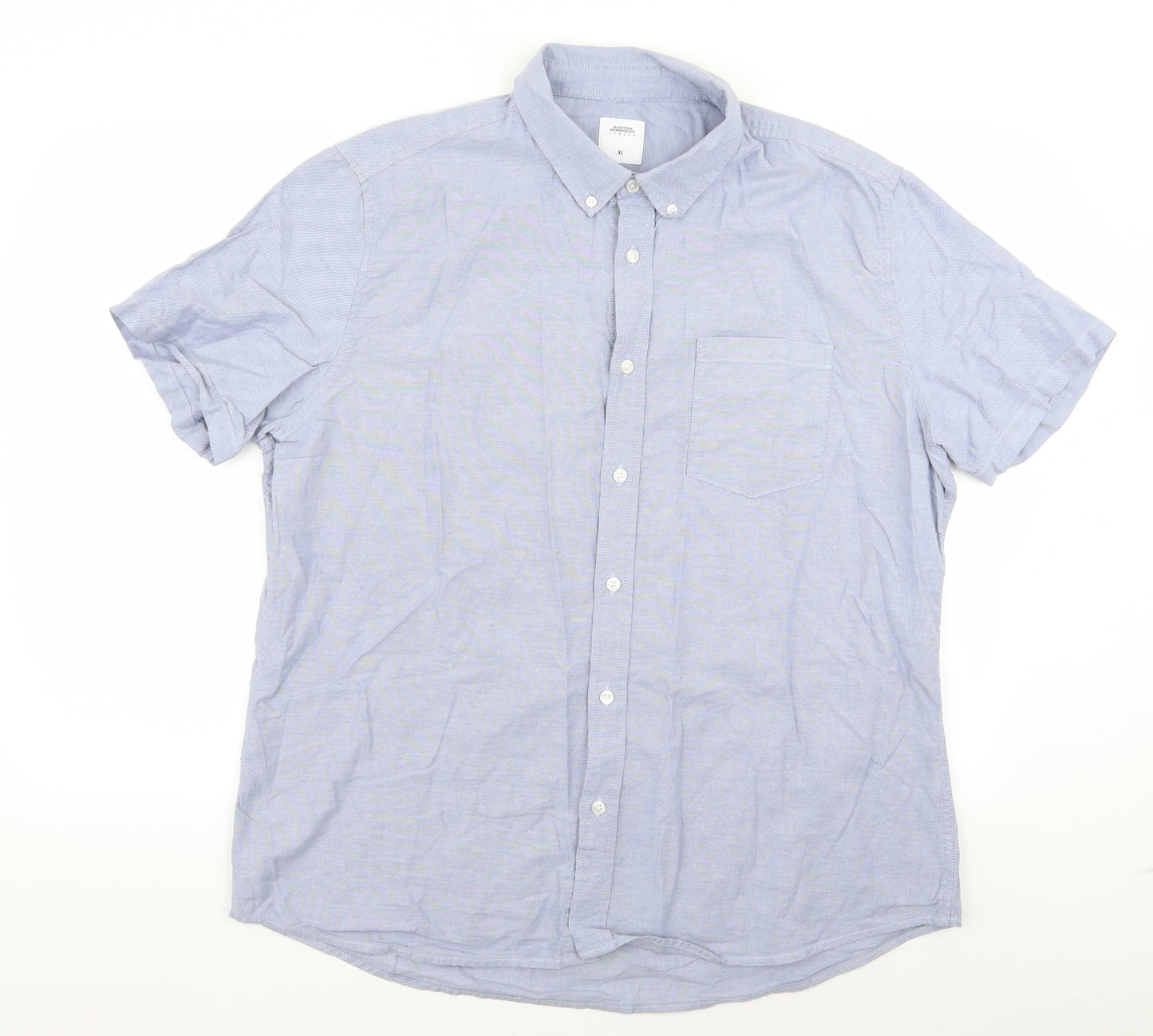 burton menswear Mens Blue    Button-Up Size XL