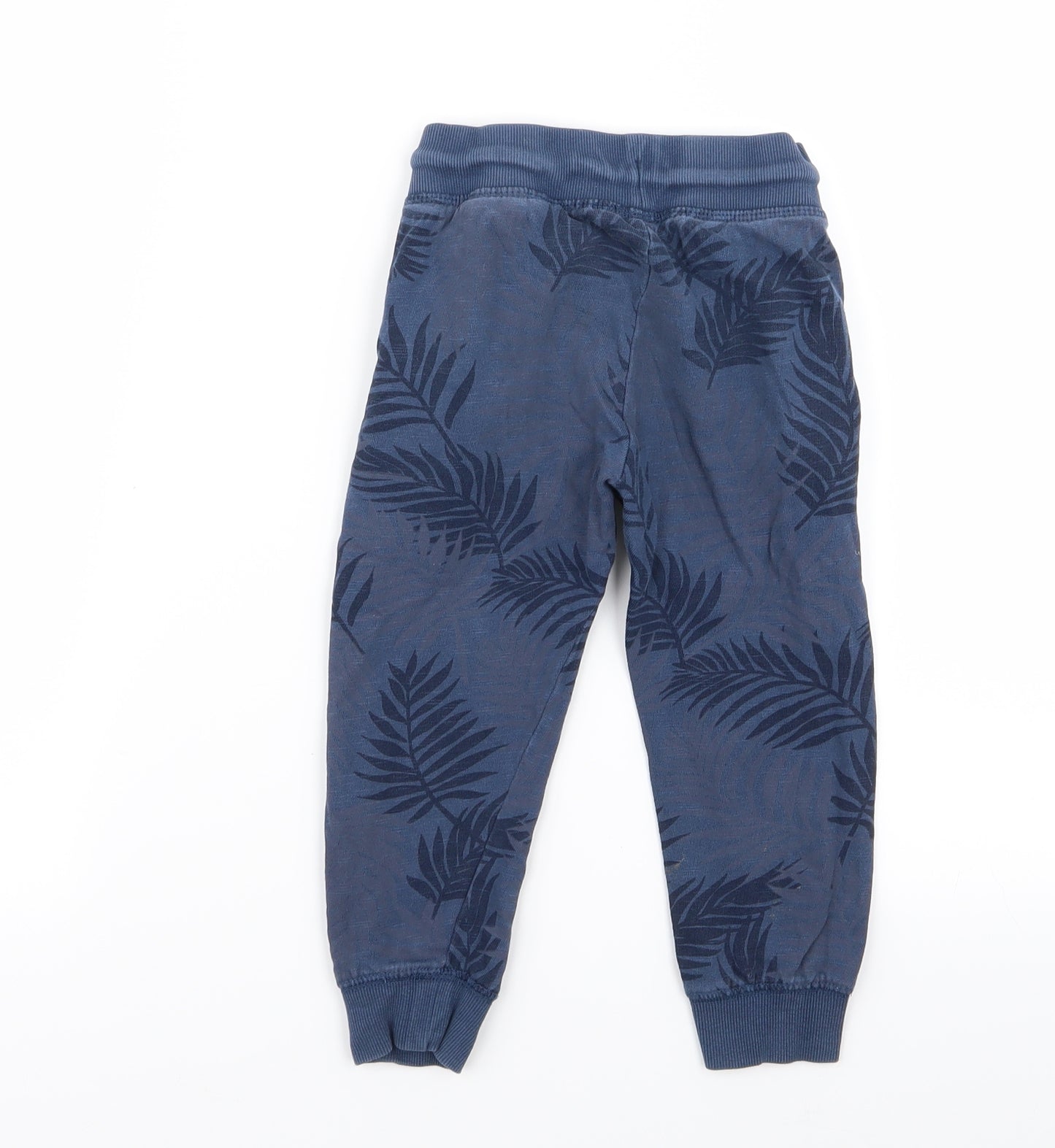 H&M Girls Blue Floral  Jogger Trousers Size 3 Years