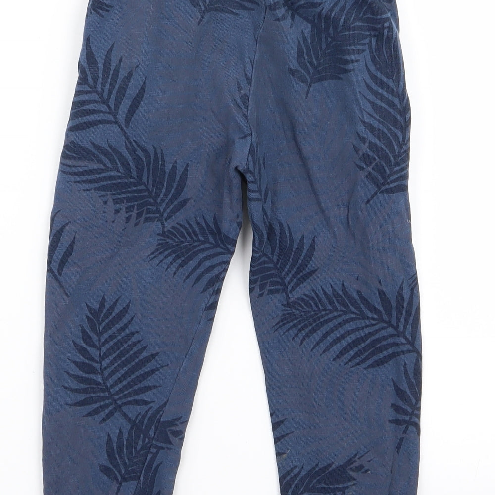 H&M Girls Blue Floral  Jogger Trousers Size 3 Years