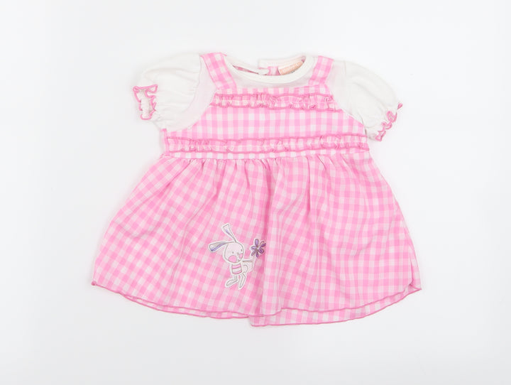 Baby C Girls Multicoloured Check Fit & Flare Size 6-9 Months