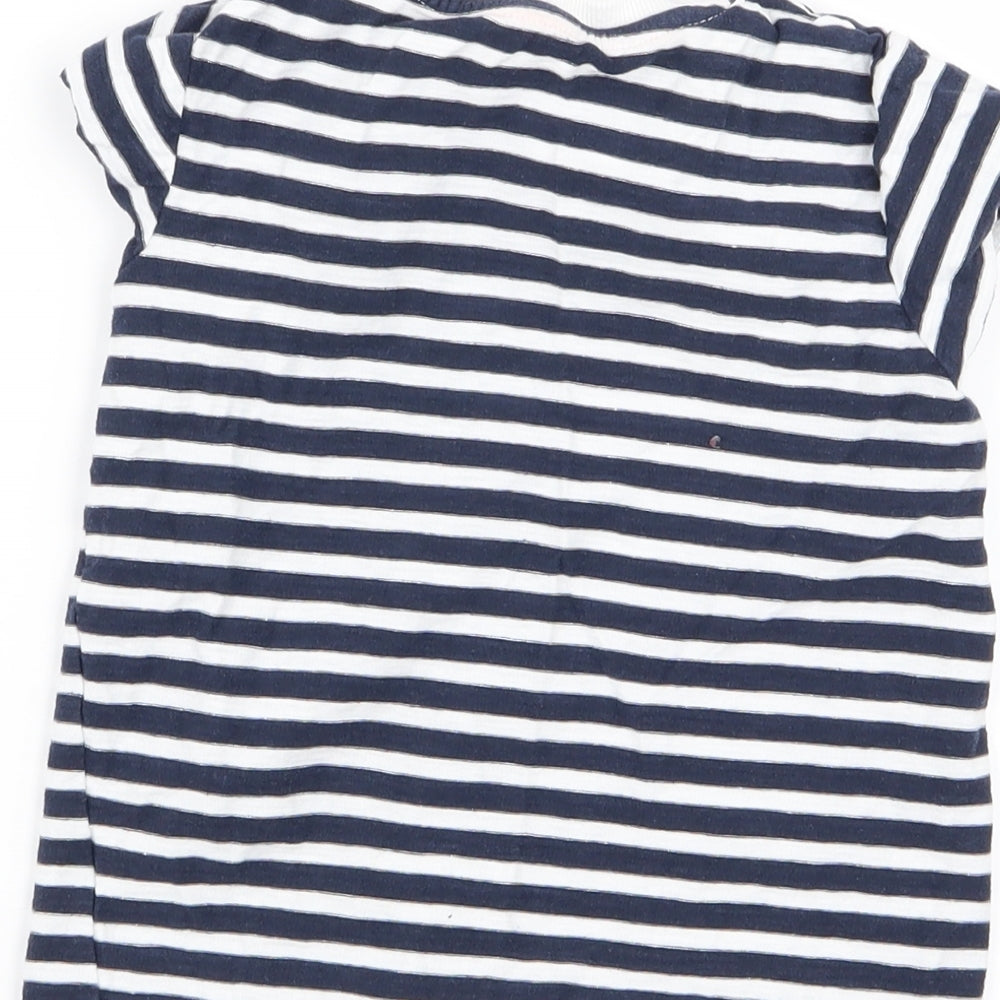 Matalan Girls Multicoloured Striped  Basic T-Shirt Size 4-5 Years