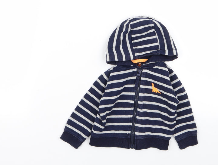lullaby Boys Multicoloured Striped  Full Zip Jumper Size 3-6 Months