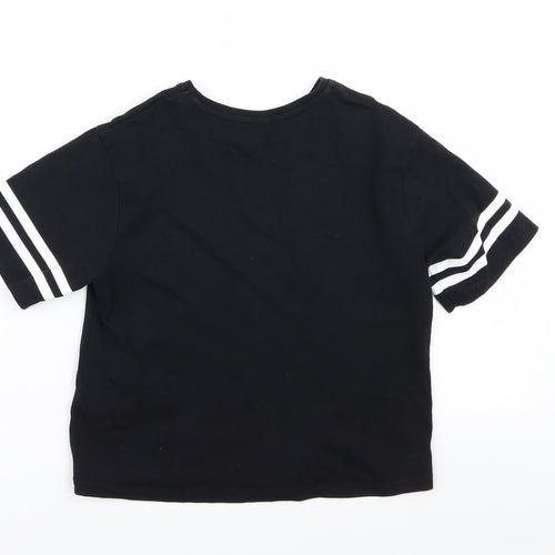 Asda George Girls Black Solid  Top Pyjama Top Size 9-10 Years