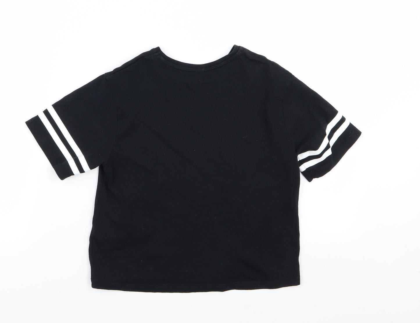 Asda George Girls Black Solid  Top Pyjama Top Size 9-10 Years