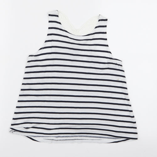 H&M Girls Multicoloured Striped  Basic Tank Size 9-10 Years