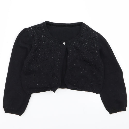 Matalan Girls Black   Cardigan Jumper Size 3-4 Years