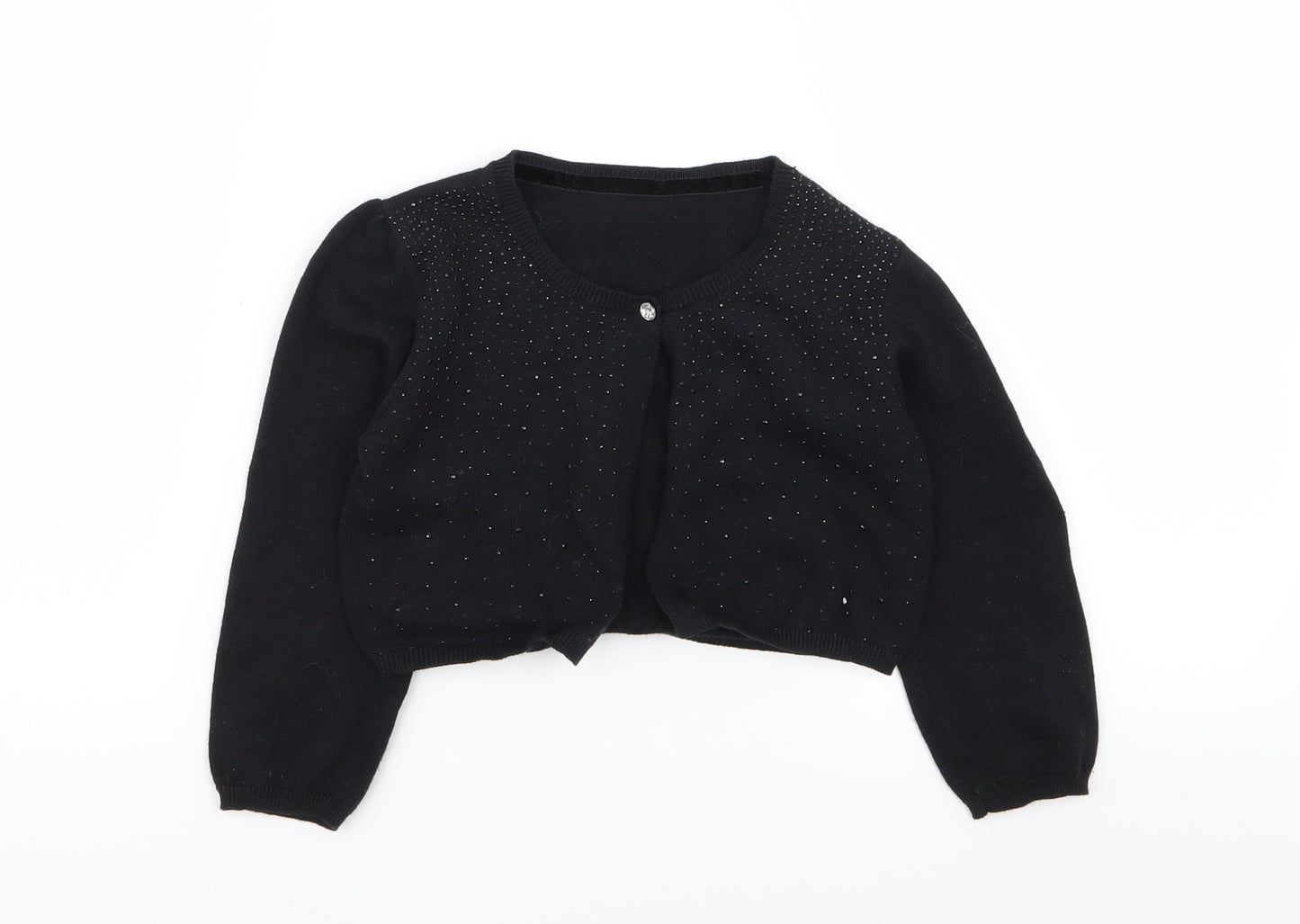 Matalan Girls Black   Cardigan Jumper Size 3-4 Years