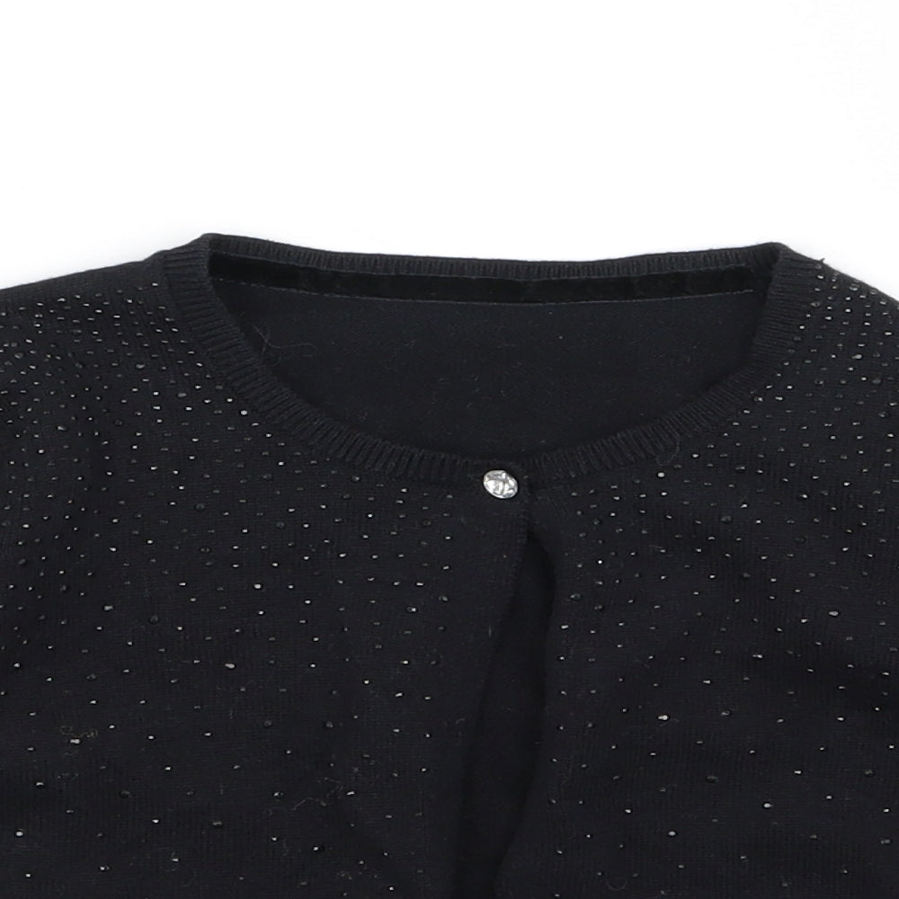 Matalan Girls Black   Cardigan Jumper Size 3-4 Years