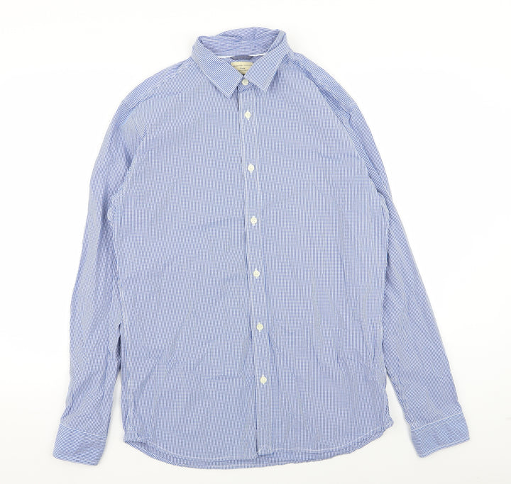 Heritage Mens Blue Check   Dress Shirt Size 16.5