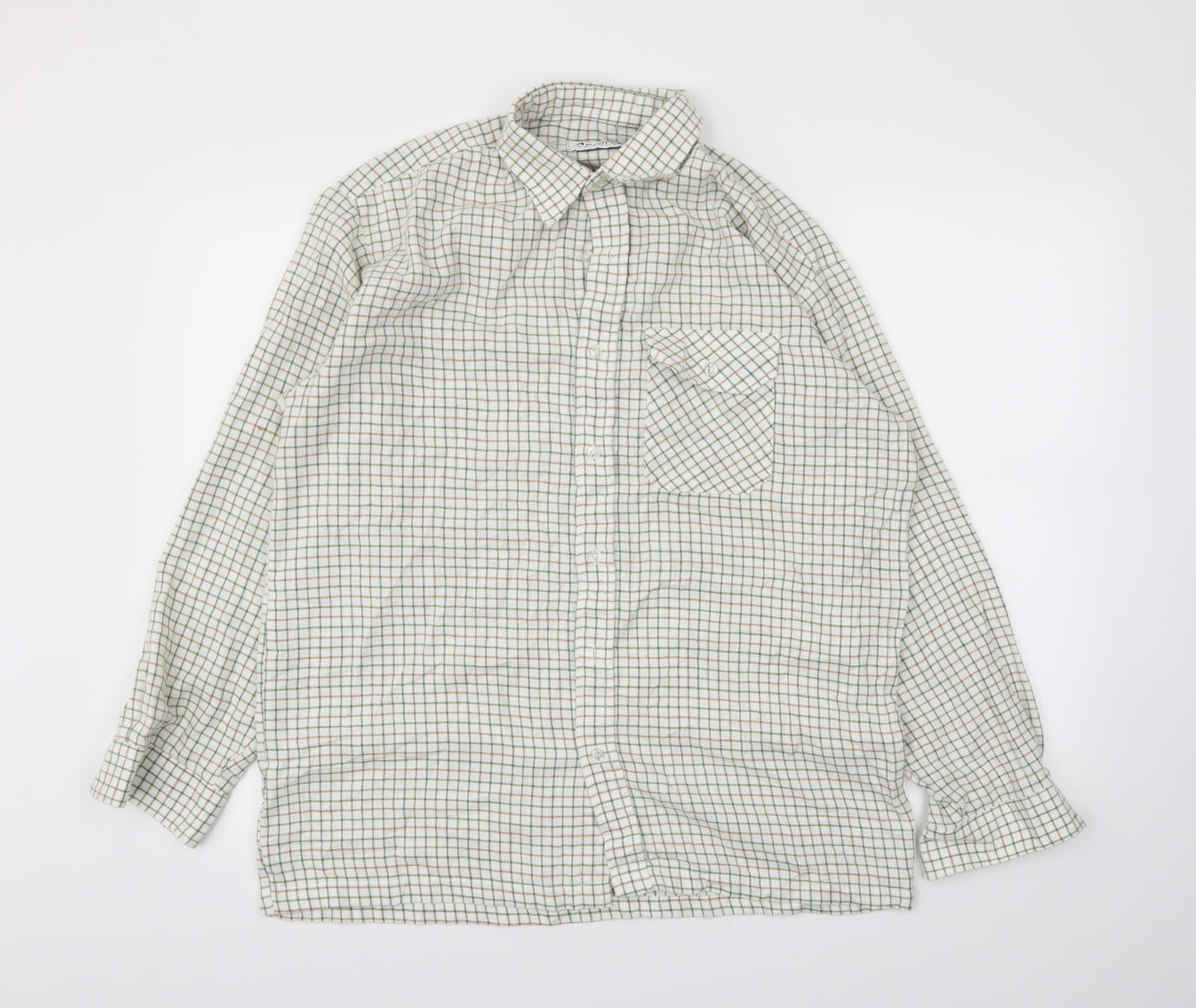 Antartex Mens Silver Check   T-Shirt Size M