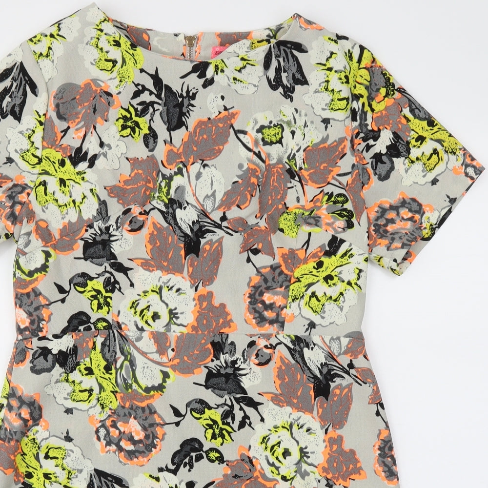 Pink Soda Womens Multicoloured Floral  A-Line  Size 14