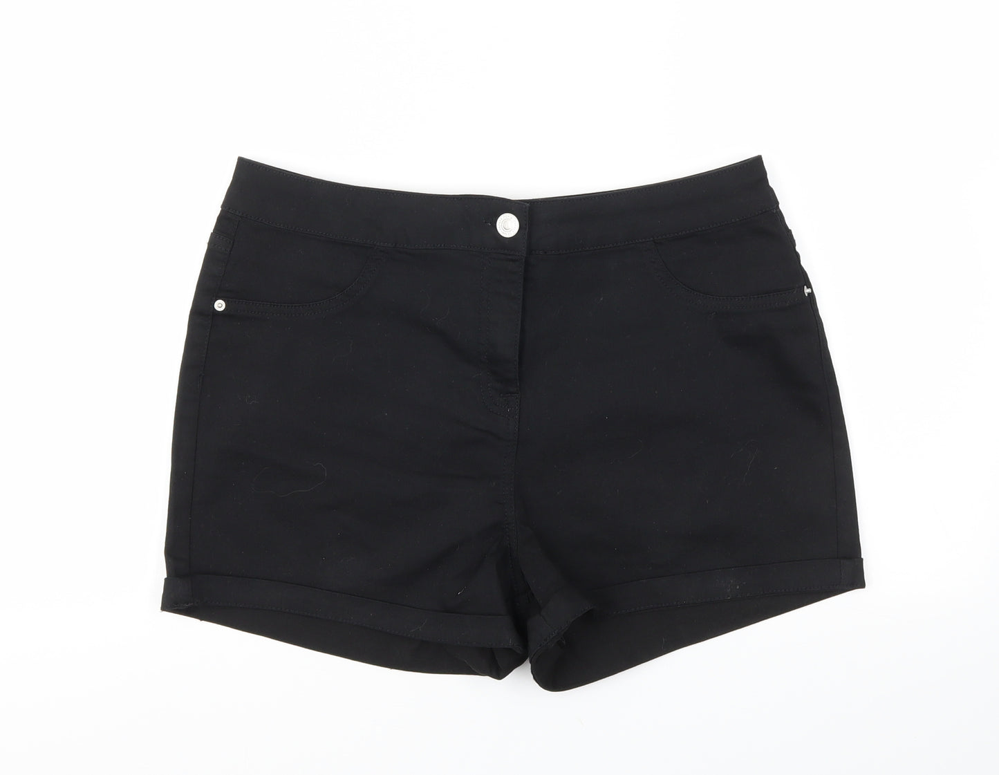 Papaya Womens Black   Cut-Off Shorts Size 12
