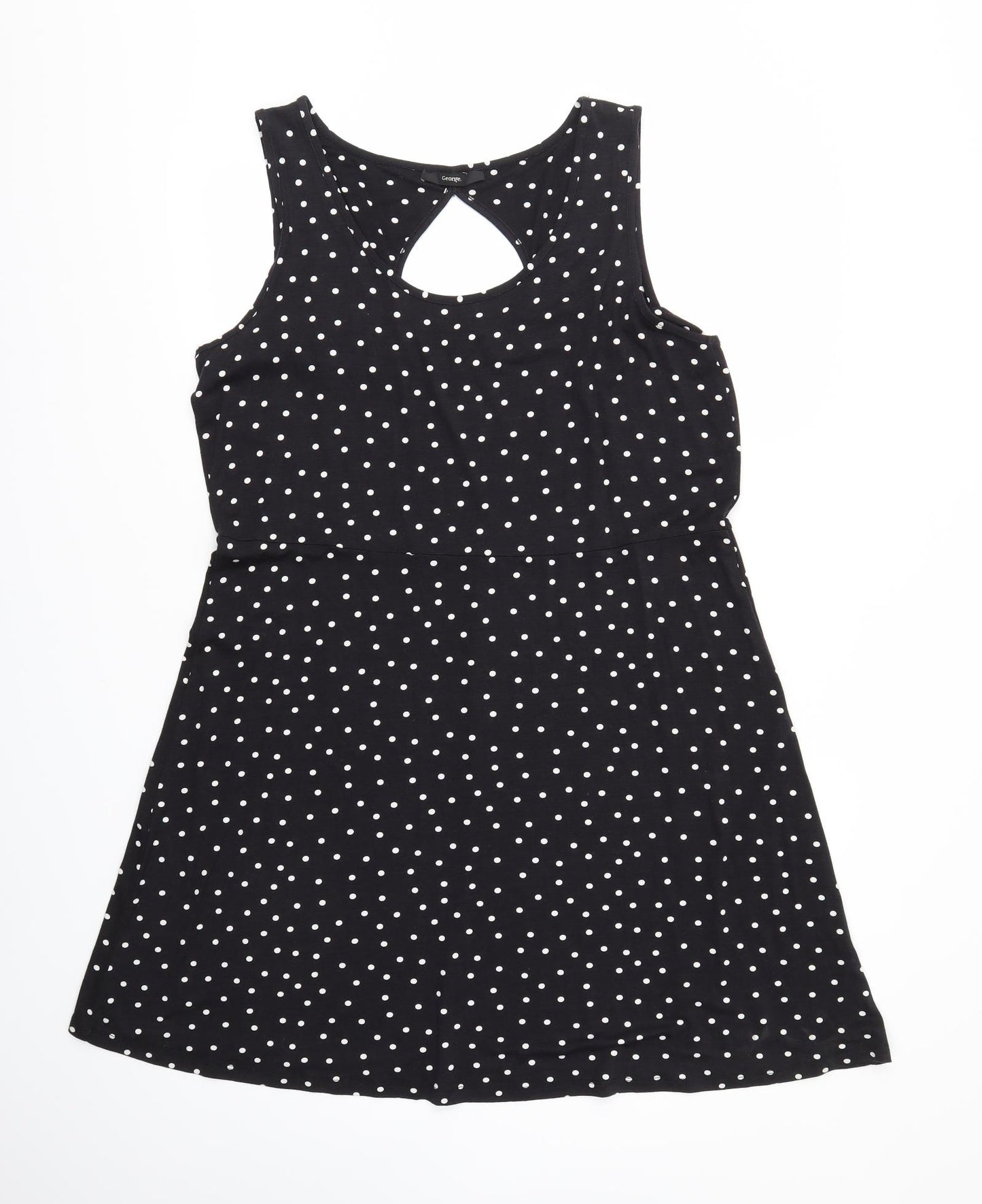 George Womens Black Polka Dot  Fit & Flare  Size 18