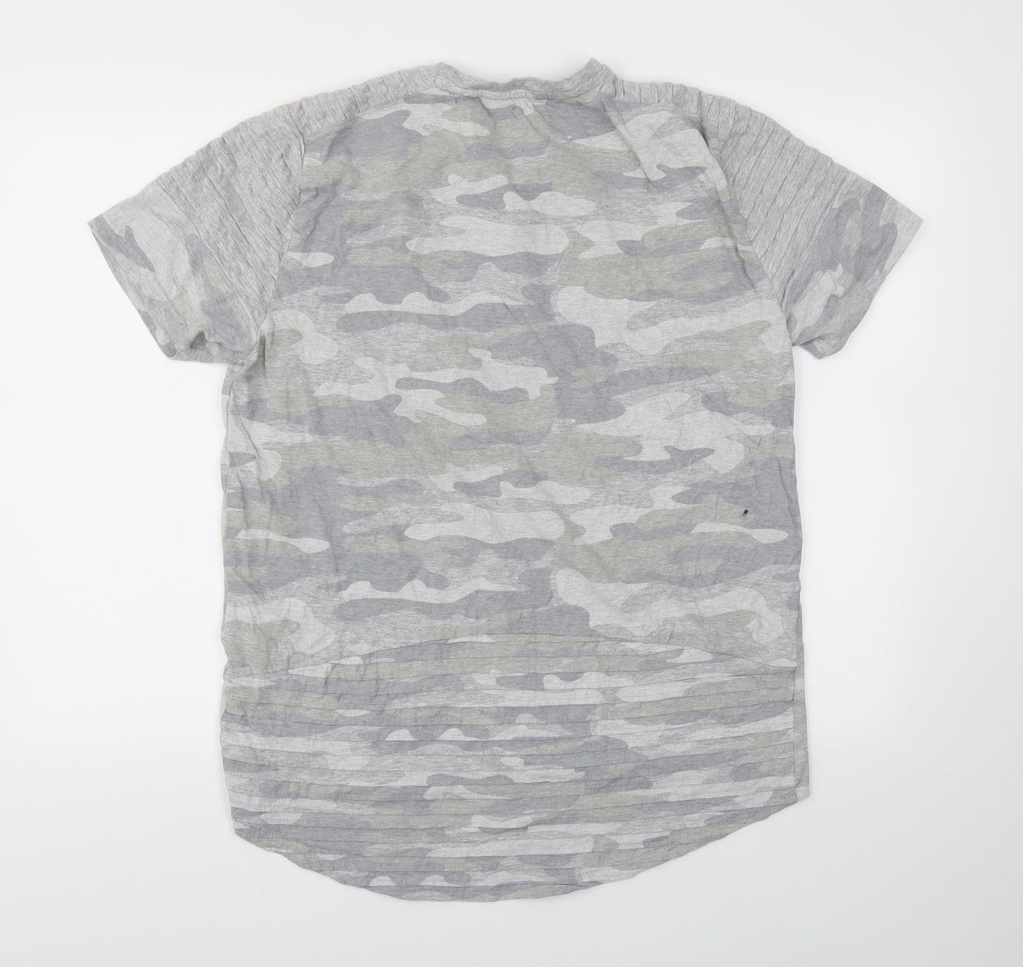 PEP&CO Mens Grey Camouflage   T-Shirt Size L
