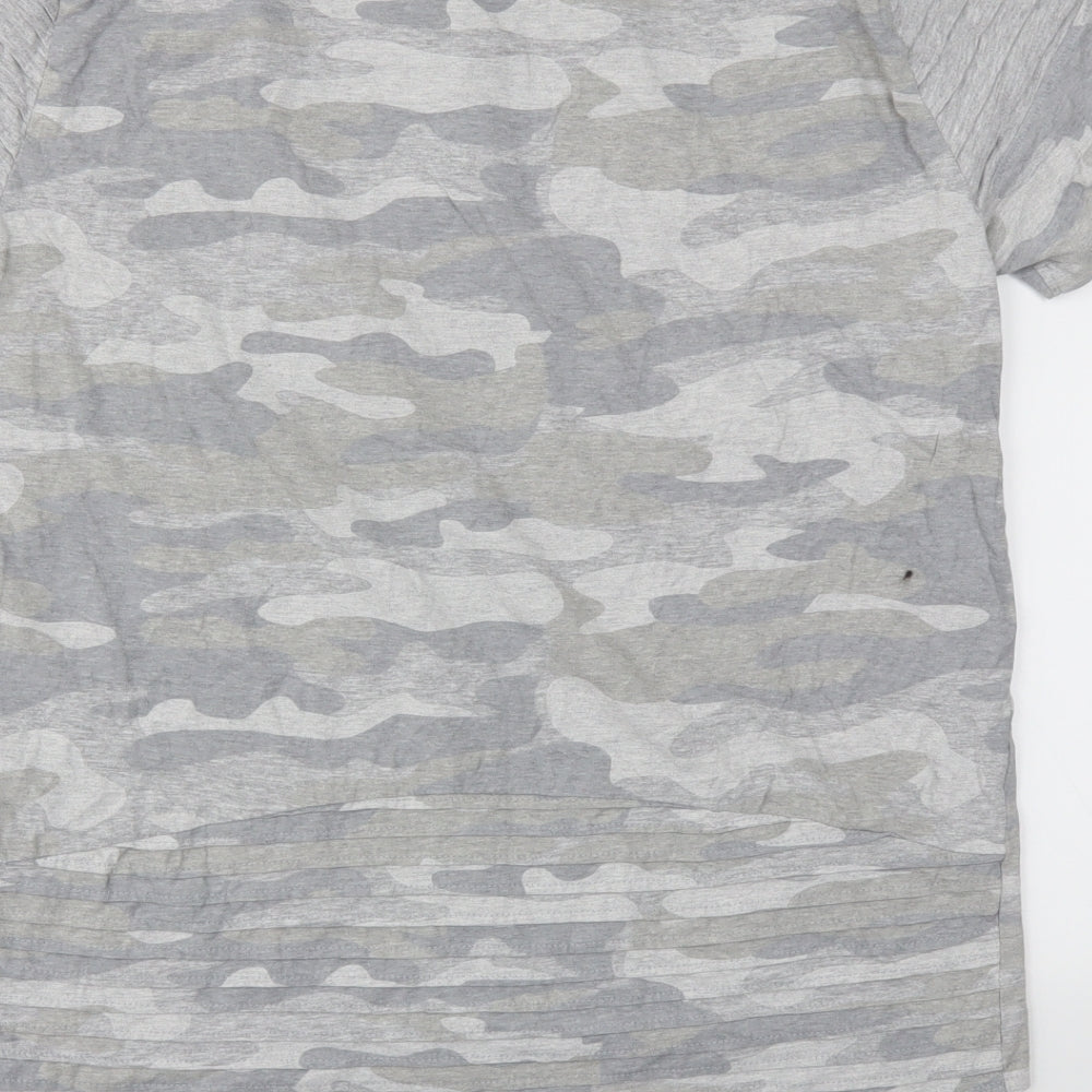 PEP&CO Mens Grey Camouflage   T-Shirt Size L