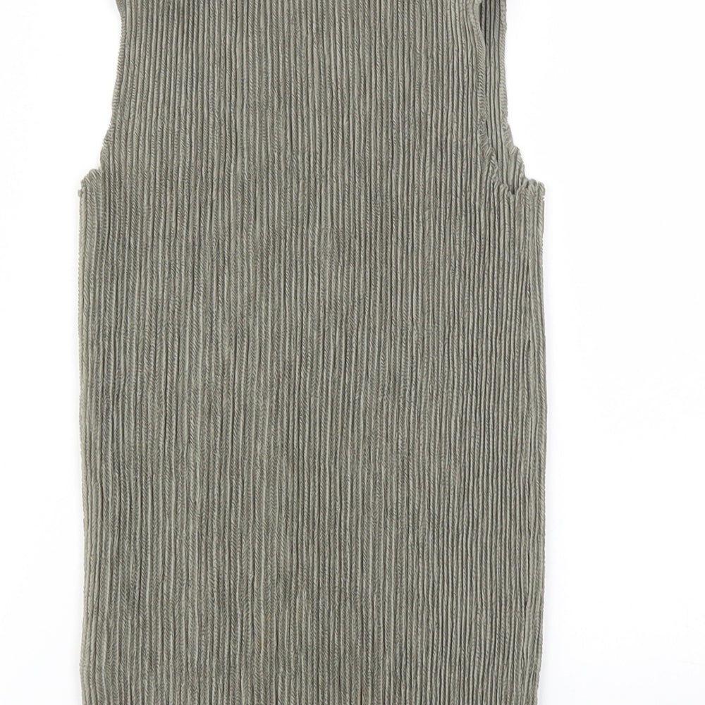 M&S Womens Green   Basic T-Shirt Size 16  - stretch fabric