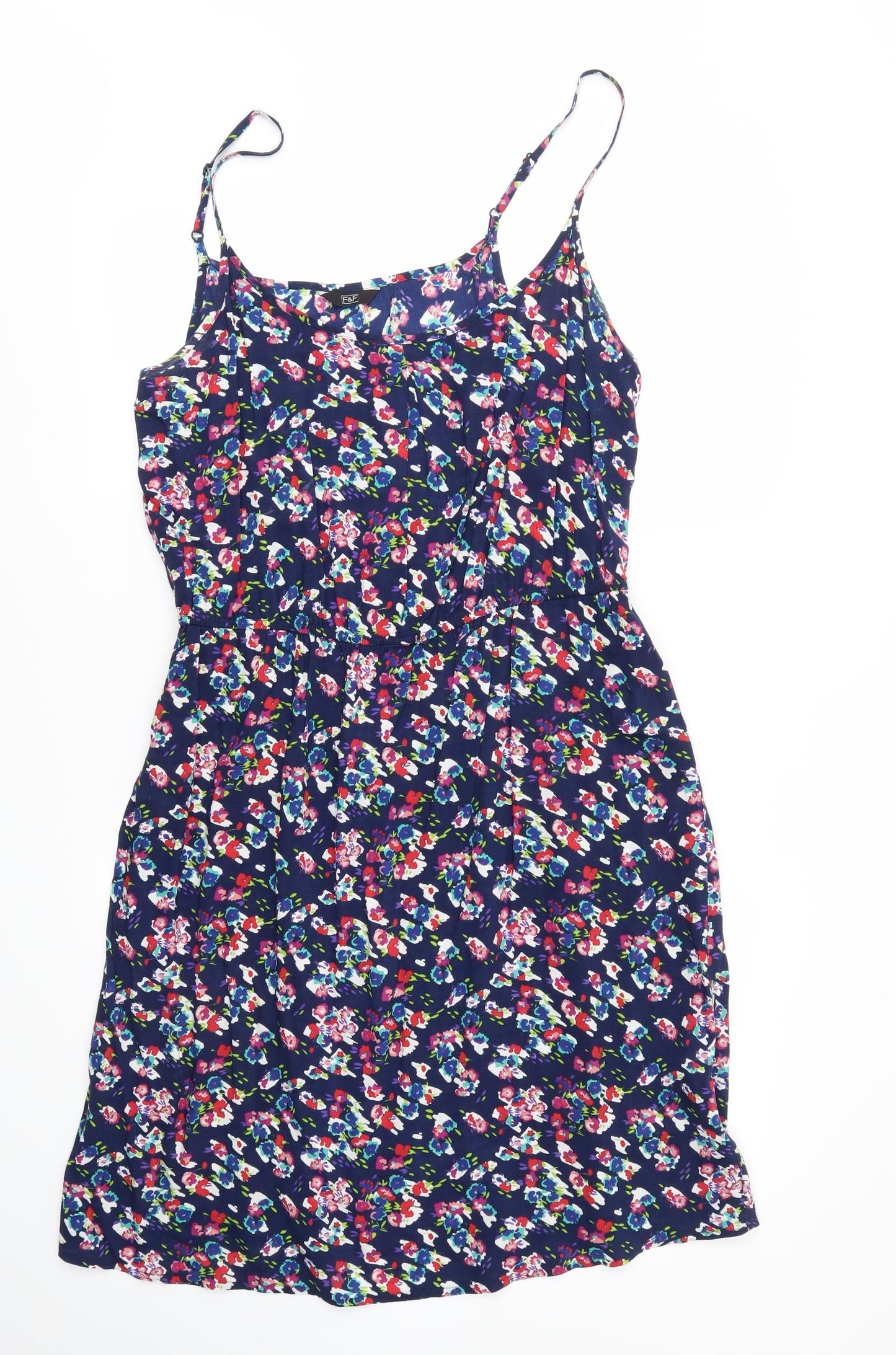 F&F Womens Blue Floral  Fit & Flare  Size 18