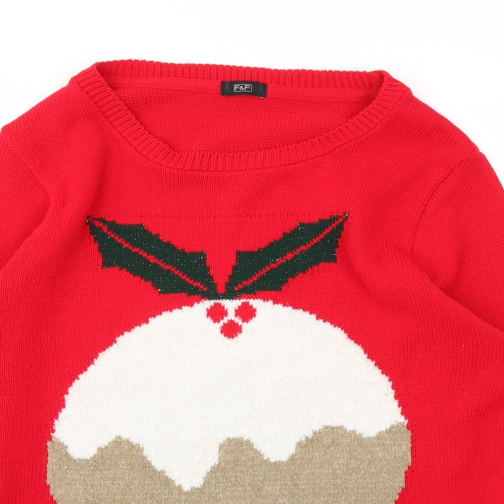 F&F Womens Red   Pullover Jumper Size 18
