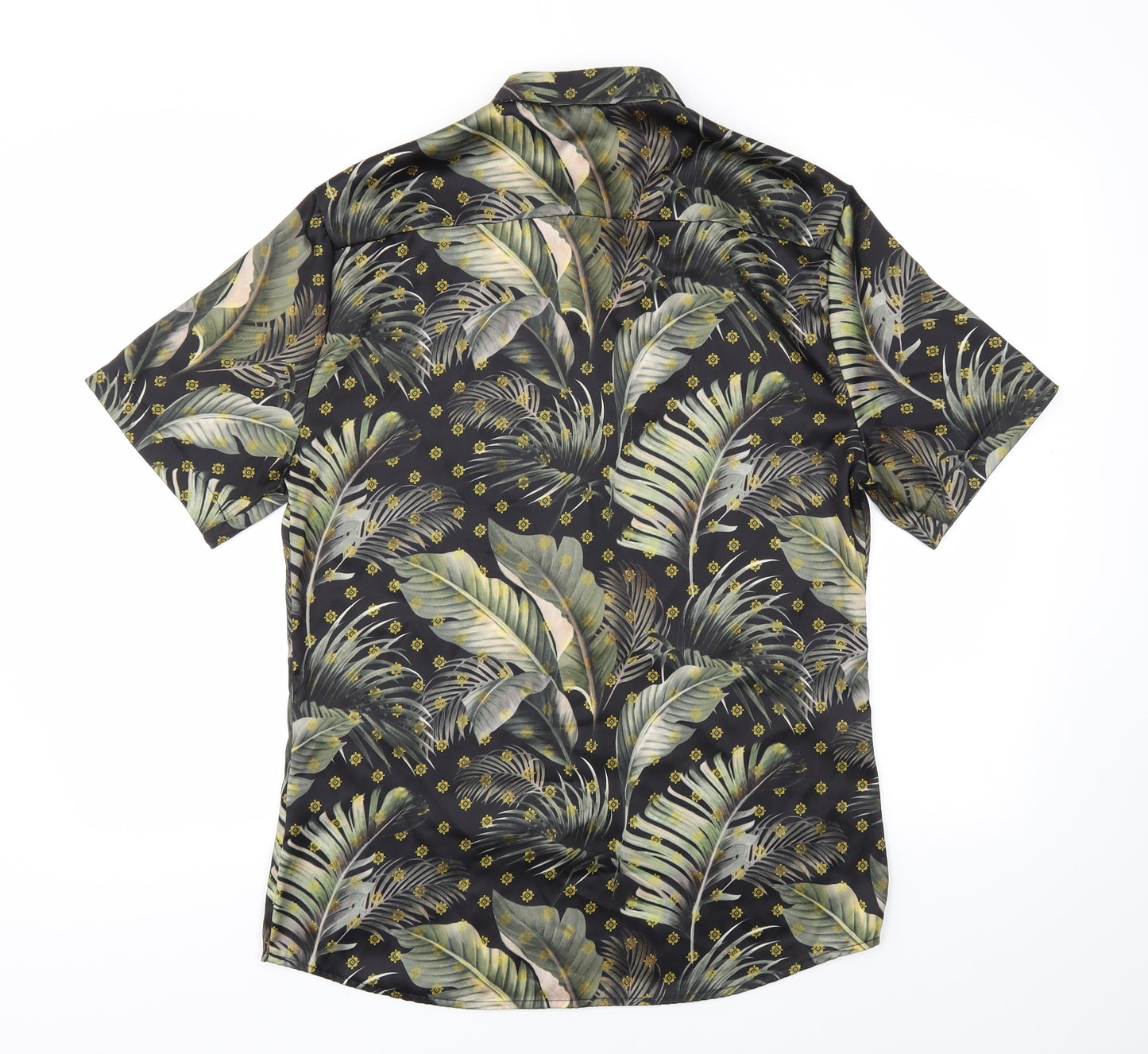 River Island Mens Green Floral   T-Shirt Size M
