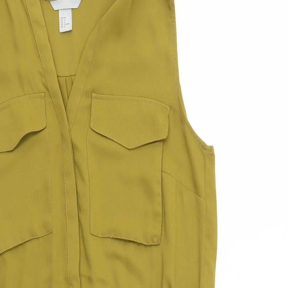 H&M Womens Green   Fit & Flare  Size 8