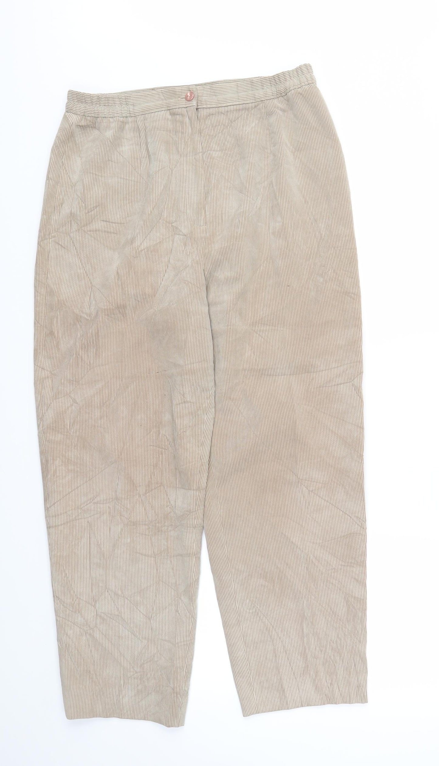 Eastex Womens Beige   Trousers  Size 12 L27 in
