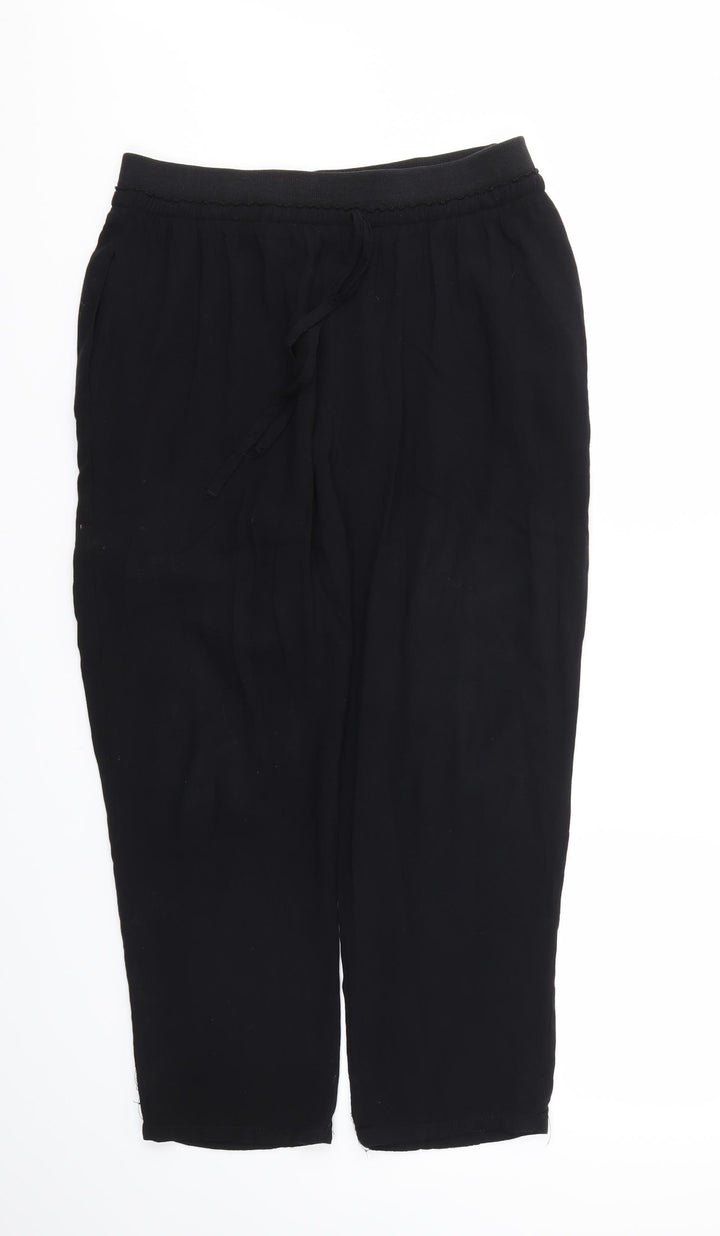 TU Womens Black Trousers Size 12 L23 in - Stretch waistband