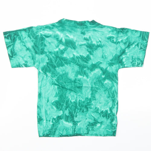 Preworn Boys Green Animal Print  Pullover T-Shirt Size 2 Years