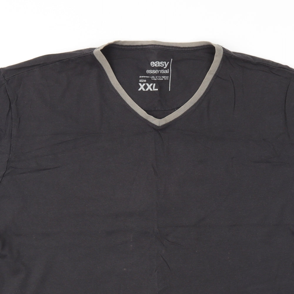 Easy Mens Grey    T-Shirt Size 2XL