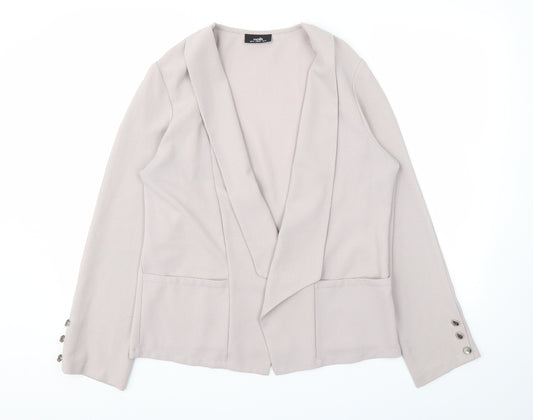 Front view of Wallis women’s purple jacket blazer, size UK 14