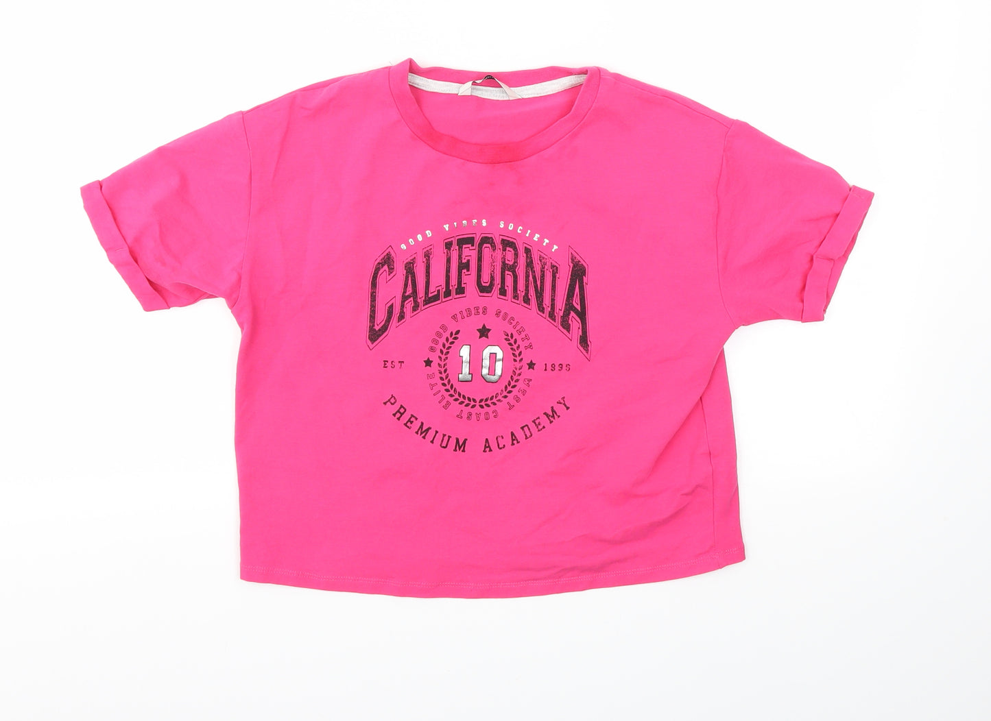 George Girls Pink   Basic T-Shirt Size 10-11 Years