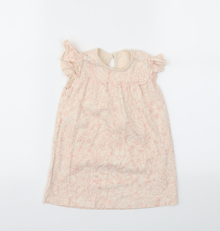 George Girls Pink Floral  Fit & Flare  Size 12-18 Months