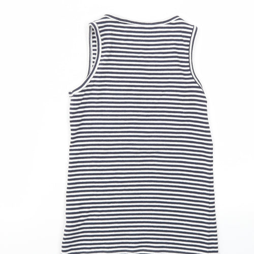 NEXT Girls Blue Striped  Basic T-Shirt Size 9 Years