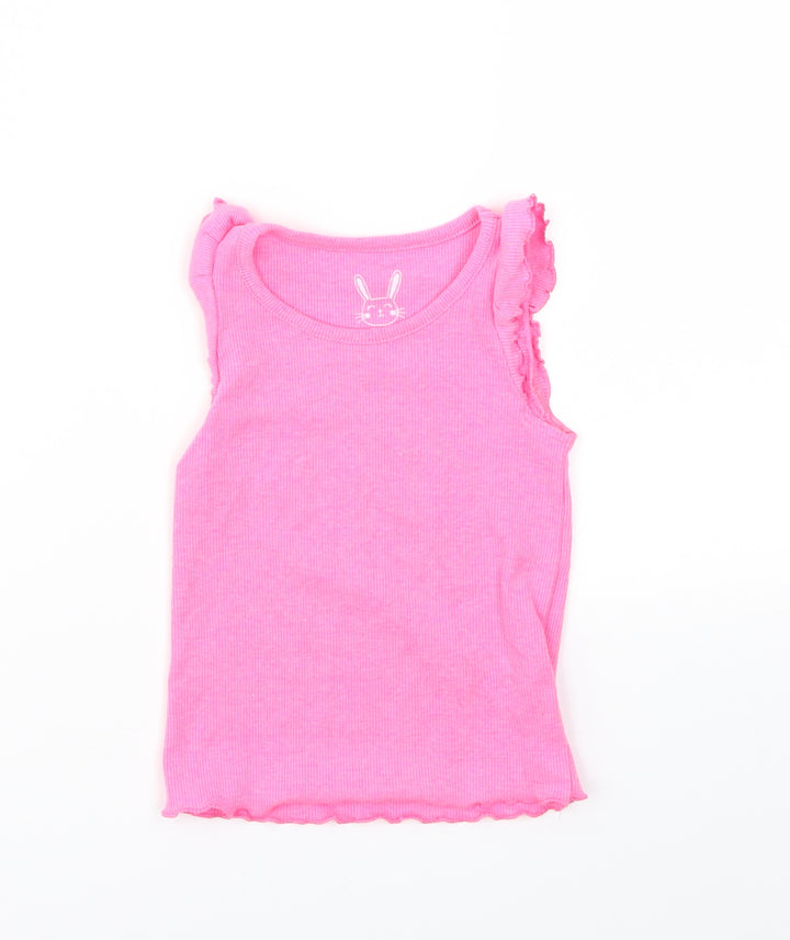 F&F Girls Pink Basic T-Shirt Size 2-3 Years