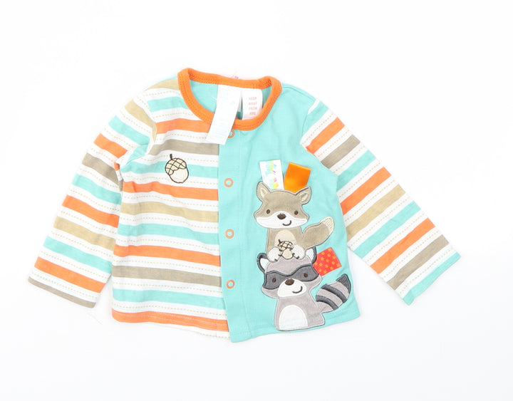 Taggies Baby Multicoloured Animal Print Basic T-Shirt Size 6-9 Months