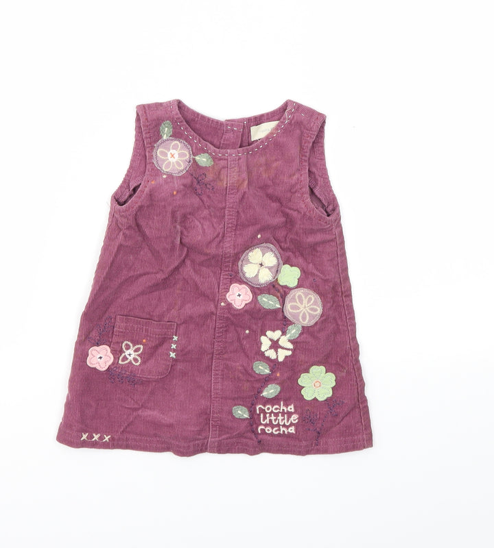 Debenhams Girls Purple Floral Fit & Flare Size 3-6 Months