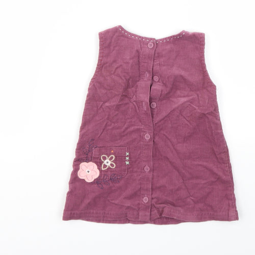 Debenhams Girls Purple Floral  Fit & Flare  Size 3-6 Months