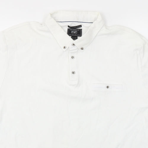 F&F Mens White    Polo Size XL