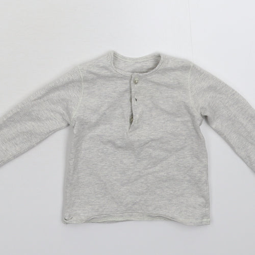 George Baby Grey Striped  Basic T-Shirt Size 3-6 Months