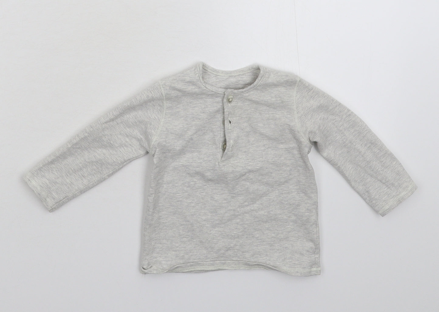 George Baby Grey Striped  Basic T-Shirt Size 3-6 Months