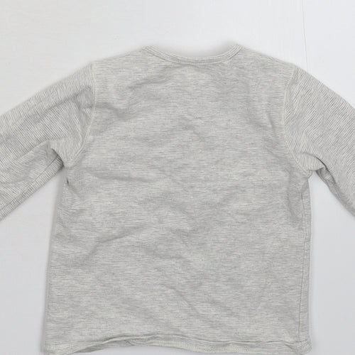 George Baby Grey Striped  Basic T-Shirt Size 3-6 Months