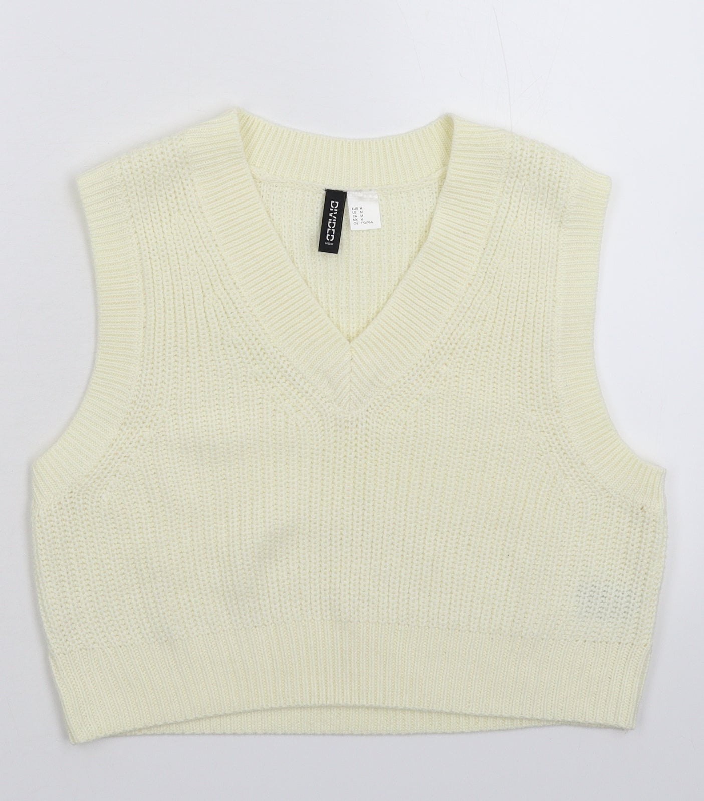 Divided Womens White  Knit Pullover Jumper Size M