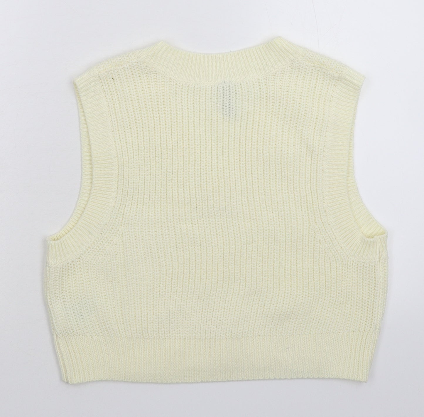 Divided Womens White  Knit Pullover Jumper Size M