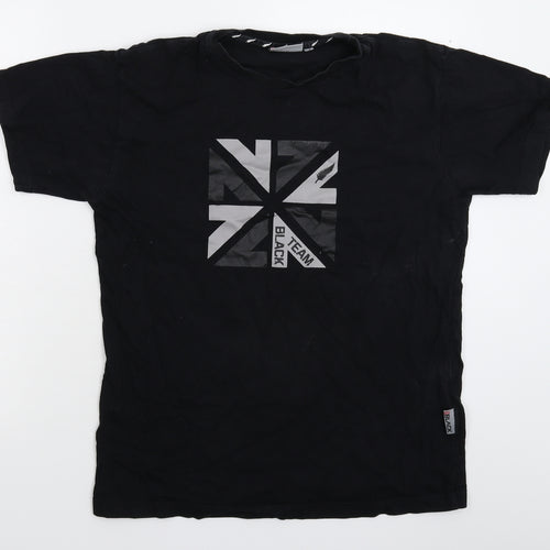 Team Black Mens Black    T-Shirt Size S