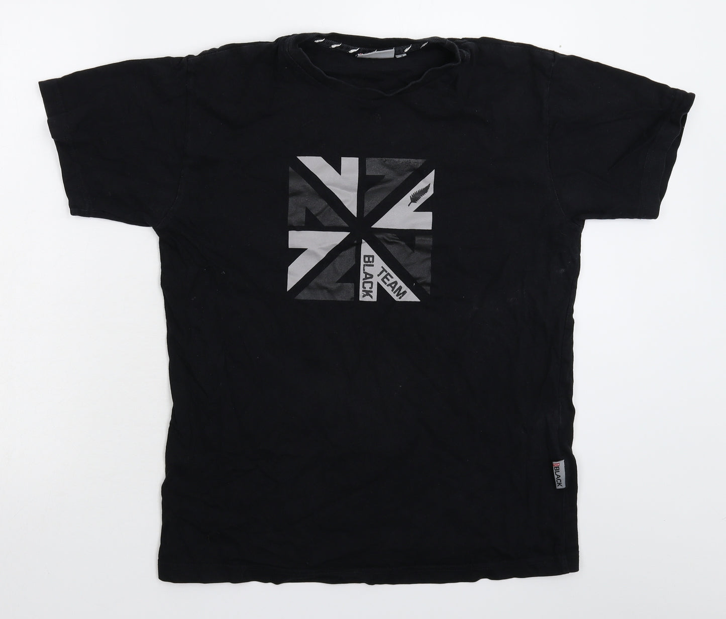 Team Black Mens Black    T-Shirt Size S