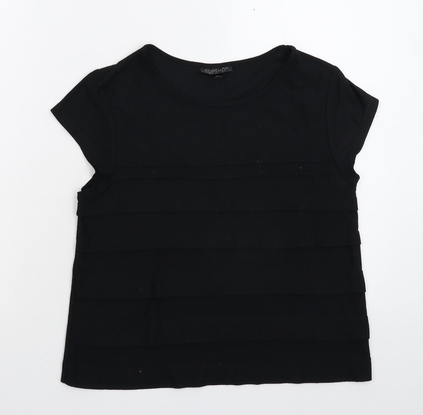 Topshop Womens Black   Basic T-Shirt Size 10
